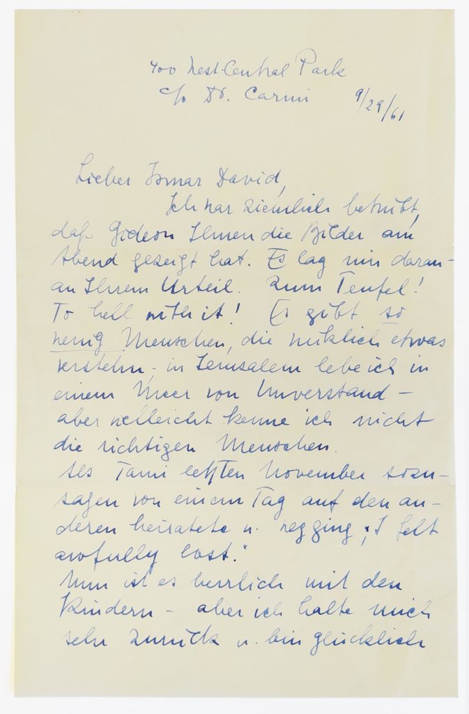 Ruth Bamberger letter