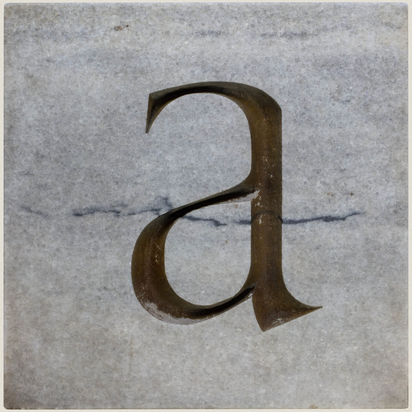 Sample marble letter