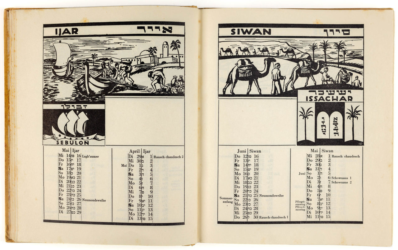 Iyyar and Sivan from Jüdischer Jugendkalender 5690.