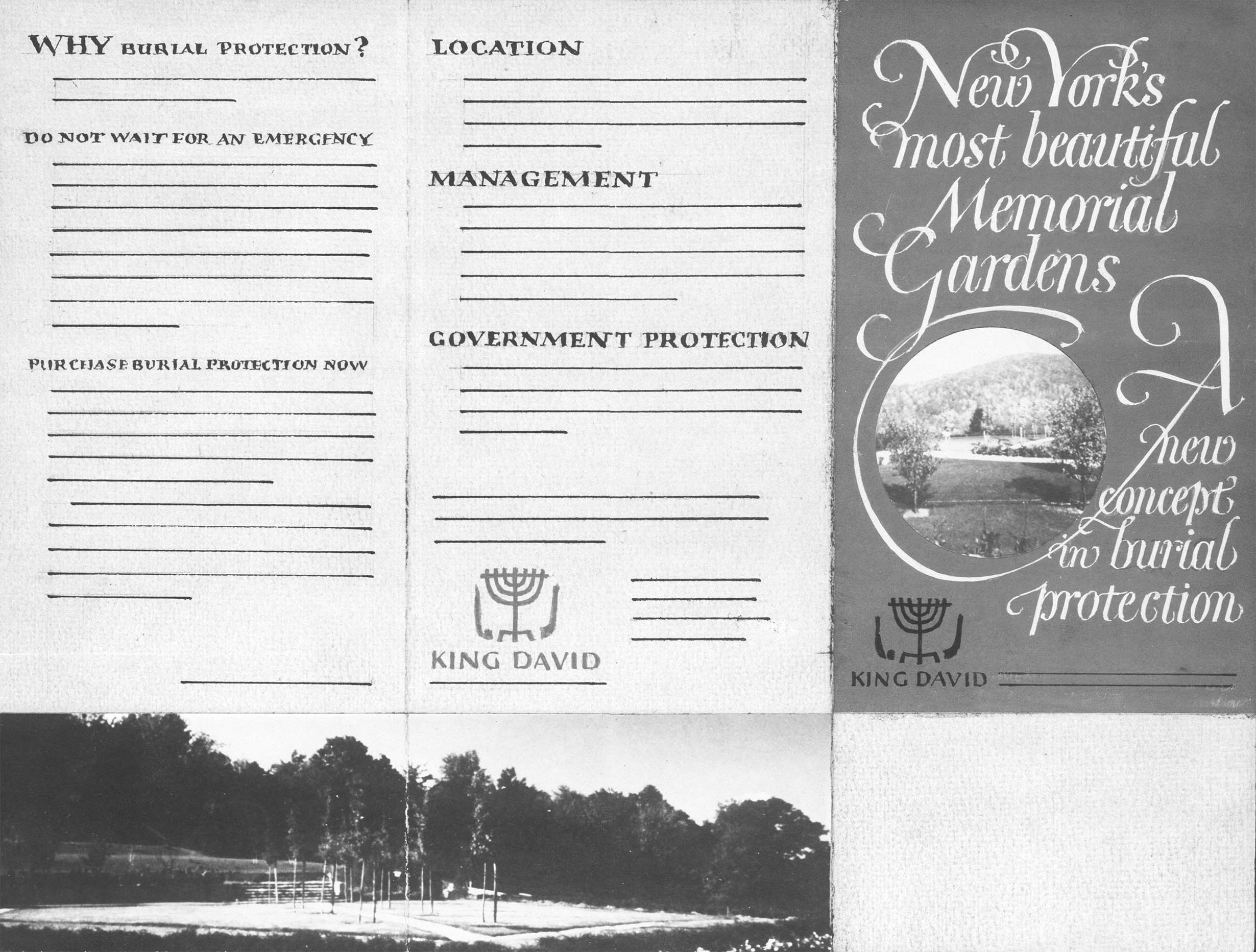 King David Memorial Gardens brochure