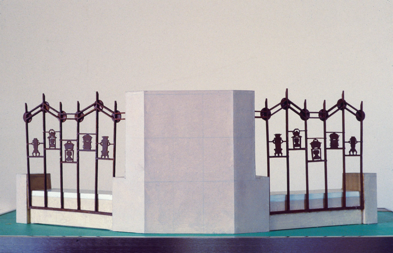 Model for for a small memorial park, honoring Ferri Friedmann