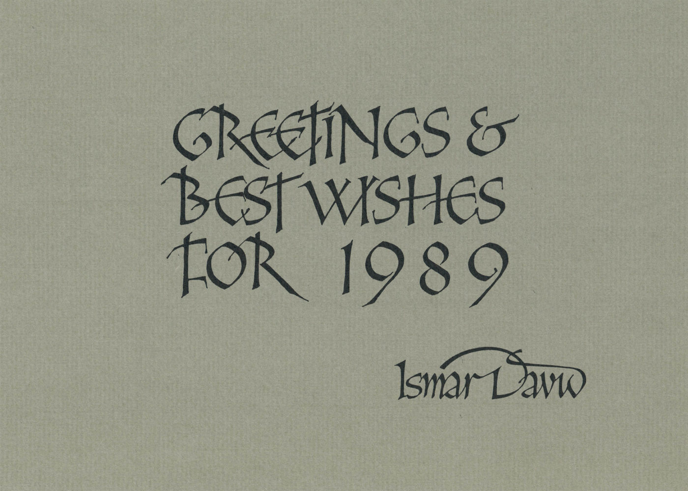 Greeting card, 1989