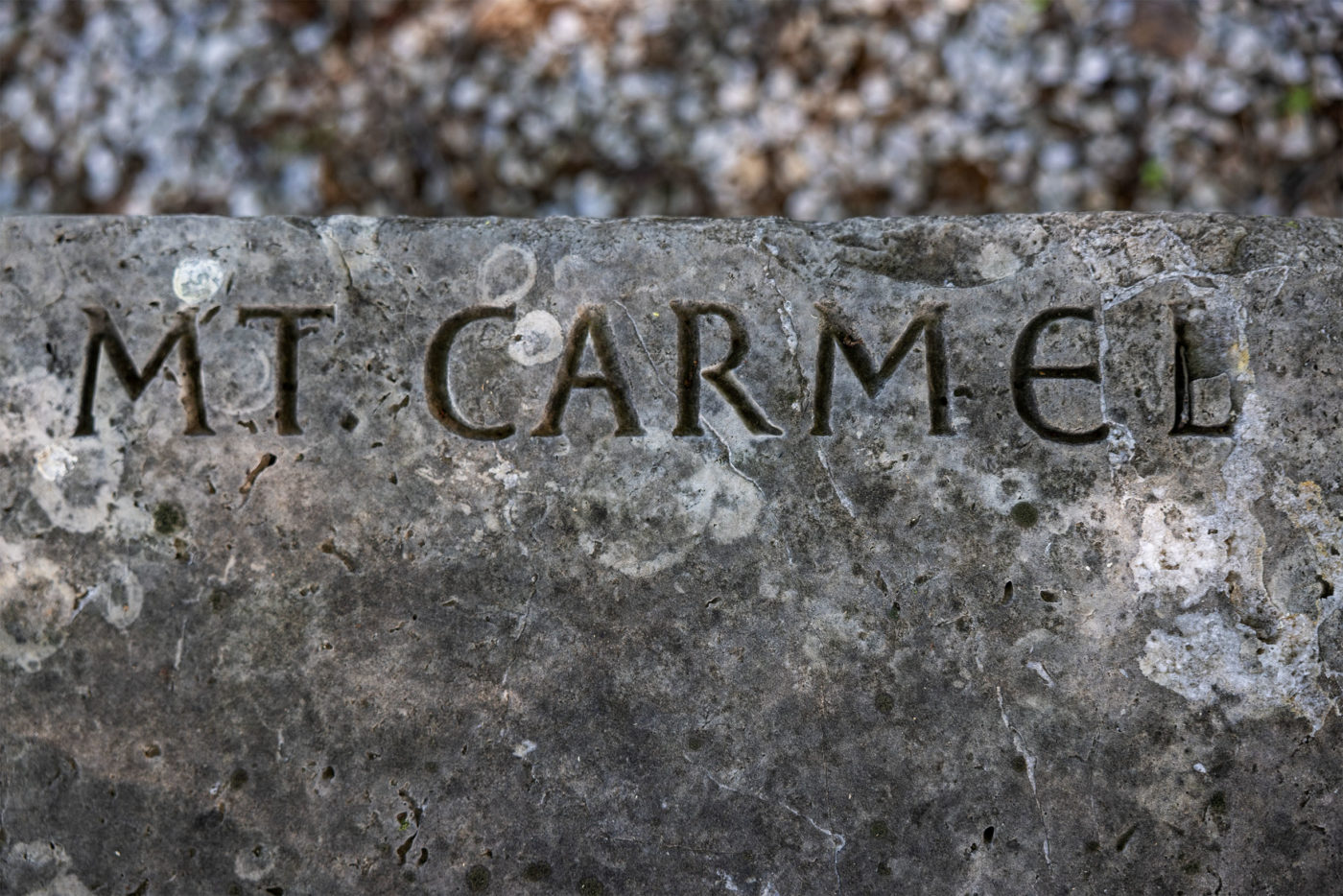 Stone bench, Mt. Carmel