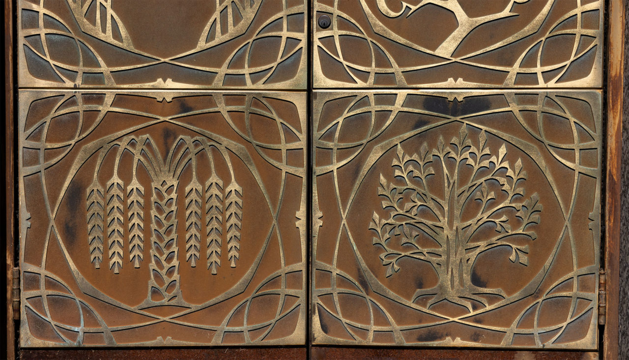 Detail of mausoleum doors