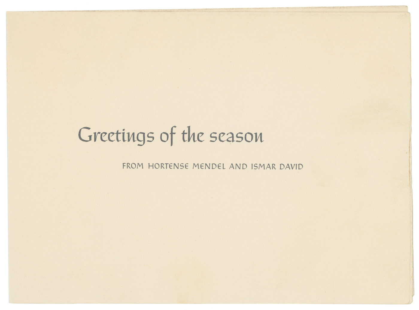 Season’s greeting card