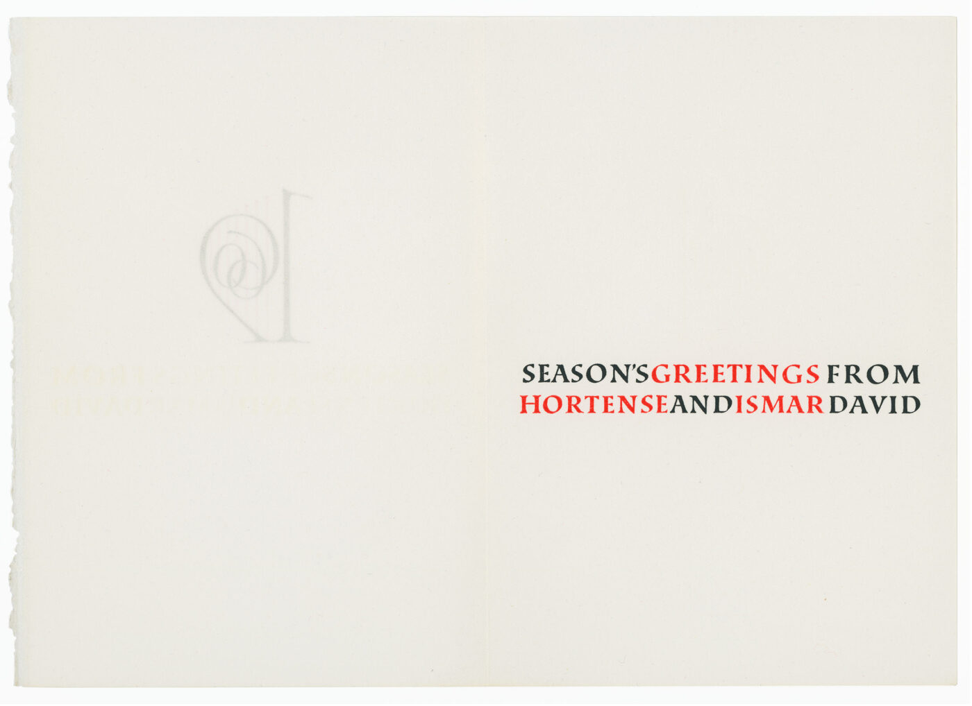 Season’s Greetings card