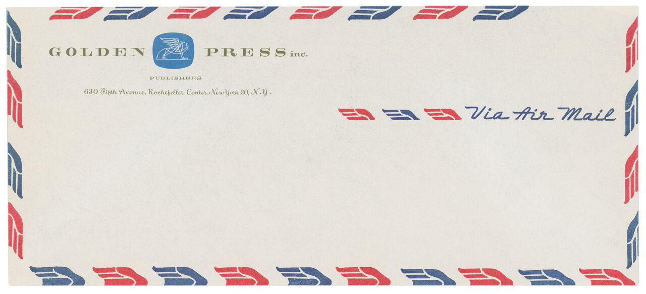 Golden Press airmail envelope